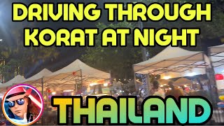 Night Drive Through Korat In Thailand [upl. by Reyam]