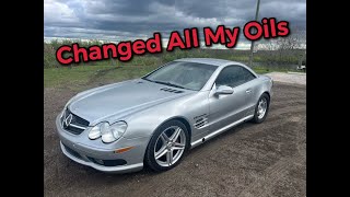 SL55 AMG Maintenance Rear Differential Oil change and Transmission Leak Fix [upl. by Nitsyrc]