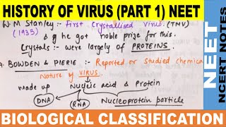 Virus  History of Virus Part 1  Virology  Biological Classification  Class 11  NEET 2122 [upl. by Gerk]