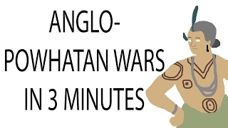 AngloPowhatan Wars  3 Minute History [upl. by Ynnos]