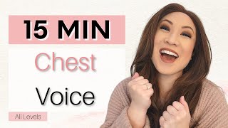 CHEST VOICE Vocal Warm Up Exercises to prepare for belting [upl. by Noellyn]