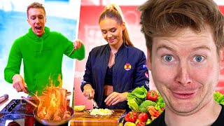 MINIMINTERs BACK TO BACK COOKING CHALLENGE VS TALIA REACTION [upl. by Niarfe]