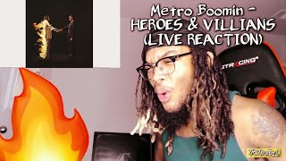 Metro Boomin  HEROES amp VILLIANS LIVE REACTION [upl. by Sicular]