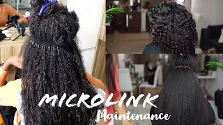 HOW TO MICROLINKS EXTENSION INSTALLATION AND MAINTENANCE TUTORIAL ON 4C HAIR [upl. by Alimhaj]