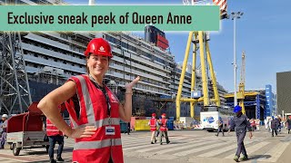 Cunard’s new cruise ship Queen Anne at the shipyard in Venice [upl. by Ailam163]