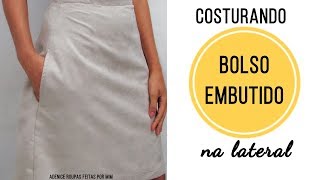 aprenda como colocar BOLSO EMBUTIDO NA LATERAL [upl. by Busch]