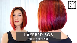 LAYERED BOB HAIRCUT TUTORIAL by SCK [upl. by Nwahshar]