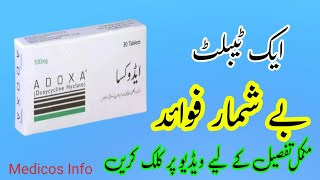 adoxa tablet uses benefits side effects in urduhindi  Doxycycline hyclate 100mg in urdu acne tab [upl. by Shargel720]