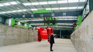 Impeller type compost turnerStacking equipment for fermentation workshop [upl. by Jacquelin]