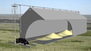 Grain Systems Video  Grain Handling in a Bulk Grain Storage Building [upl. by Ihsir804]