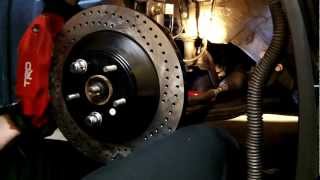 2011 tC HOW TO INSTALL TRD BIG BRAKE KIT PART 1 OF 2 [upl. by Lenny]