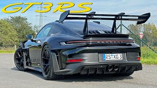 Porsche 992 GT3 RS  306kmh REVIEW on Autobahn [upl. by Nawtna]