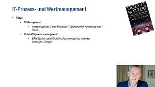 Modulvorstellung ITProzess und Wertmanagement WS20242025 [upl. by Bertrando567]