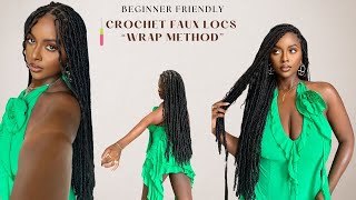 Faux Locs Crochet Wrapping Method  Minimal Curly Pieces  EXTREMELY DETAILED [upl. by Ykcor]