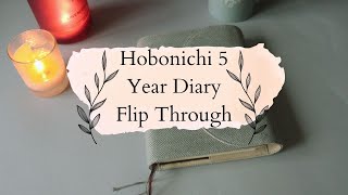 Hobonichi A5 Five Year Diary Flip Through [upl. by Rodina]