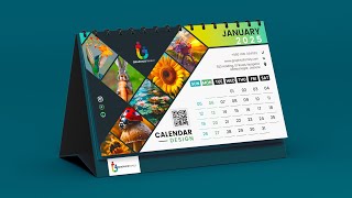 How to Design Creative Desk Calendar 2025 in Adobe Photoshop [upl. by Alak461]