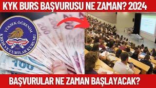 2024 KYK Burs başvurusu ne zaman başlayacak Ne zaman başvurular başlayacak [upl. by Pauly738]