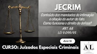 Juizado Especial Criminal JECRIM  Artigo por artigo  Art 68 da Lei 909995 [upl. by Tterrab936]