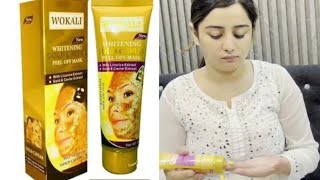 wokali gold mask review viral gold mask [upl. by Aticnemrac]