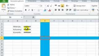 Kurs Excel 2010 odcinek 4  Nazwa komórki szerokość kolumny i wysokość wiersz [upl. by Clein]