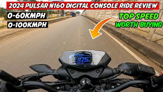 2024 All New Bajaj Pulsar N160 Digital Console Ride Review  Top Speed 🔥  Best bike in 160cc [upl. by Laira175]