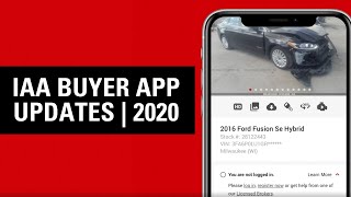 IAA Buyer App Updates  2020 [upl. by Ecnerwal]