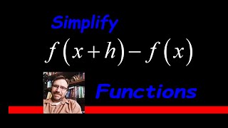 How to simplify fxh  fx Subtracting Functions [upl. by Eet]