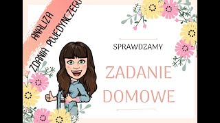 Analiza zdania pojedynczego  zadanie domowe klV [upl. by Dumah]