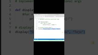 Arbitrary Positional arguments in python python coding [upl. by Inalaek]