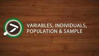 01 Variables Individuals Population and Sample in Excel [upl. by Rudolph423]