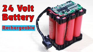 How to make 24V RECHARGEABLE BATTERY  6s lithium ion battery pack [upl. by Enimajneb944]