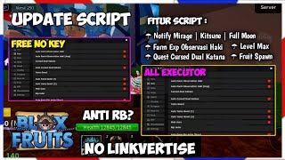 SCRIPT BLOX FRUIT NO KEY  AUTO CURSED DUAL KATANA  AUTO LEVEL MAX  FARM EXP OBSERVASI HAKI V2 [upl. by Nomra]