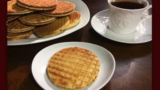 Stroopwafel  Dutch Caramel Waffles  Two Ways  Machine and Stovetop Method 荷兰焦糖华夫饼  机器 和炉顶做法 [upl. by Zamir]