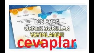 MEB LGS Örnek Soruları 2024 Cevap Anahtarları  Sadece Cevaplardır [upl. by Farlie]