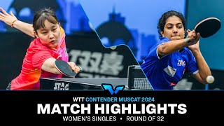 Li Yake vs Swastika Ghosh  WS R32  WTT Contender Muscat 2024 [upl. by Abad]