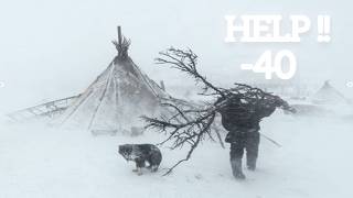 Winter Cold Camping in 40 Degrees With Wood Stove amp Tent Winter Camping in Snow Storm ASMR [upl. by On]