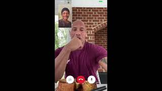 Dwayne Johnson on video call with NOCHILL god  The Rock on FaceTime call [upl. by Ecitsuj96]