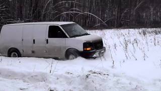 GMC Savana in the deep snow1 [upl. by Esmond]