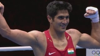 IND v KAZ  Boxing Middle 75kg Round of 32  London 2012 Olympics [upl. by Yendirb]