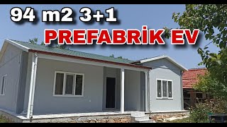 UYGUN FİYATLI ve Kaliteli Lüks Prefabrik Ev Turu  Fiyat Maliyet ve İç Dizayn 94 m2 [upl. by Nylimaj]