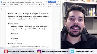 Ao instaurar um pedido de incidente de insanidade mental fique atento à Súmula 527 do STJ [upl. by Herrah967]