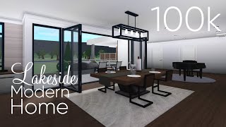 Lakeside Modern Home II Bloxburg Build [upl. by Ham]