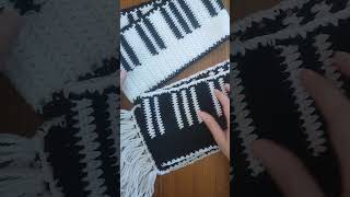 Háčkovaná ŠÁLA s KLAVIATUROU crochet hackovani sala klaviatura [upl. by Narcissus]