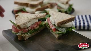 Galbani® Fresh Mozzarella Caprese Sandwich in 30 Seconds [upl. by Ynattir284]