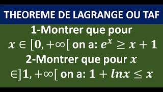 Théorème des accroissements finis exercices corrigés  ou Th de Lagrange [upl. by Ardnazil]