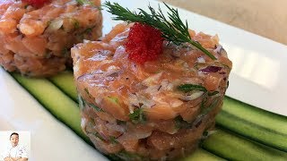 Salmon Tartare  DIY Easy Recipe [upl. by Rhu754]