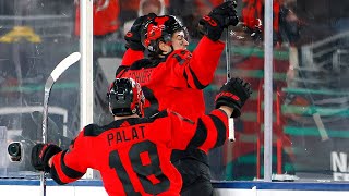 Hischier in the 1st minute of Stadium Series 😈 [upl. by Terbecki]