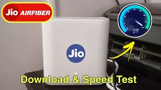 Jio air fiber speed test amp download test  Jio air fiber 30 mbps speed test [upl. by Yesor807]