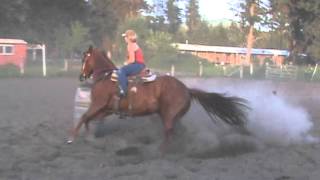 Running Barrels In A Bob Marshall Saddle [upl. by Ecerahc283]