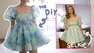 DIY  Puff Sleeve Dress dreamy fairycore 🧚🏻‍♂️✨  Merry Sewbean 🎄 EP 1 [upl. by Dobb160]